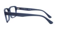 Shiny Blue Emporio Armani EA3206 Rectangle Glasses - Side