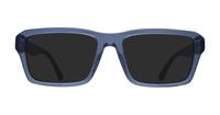 Shiny Blue Emporio Armani EA3206 Rectangle Glasses - Sun