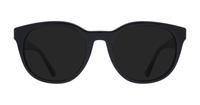 Shiny Black Emporio Armani EA3207 Oval Glasses - Sun