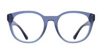 Shiny Transparent Blue Emporio Armani EA3207 Oval Glasses - Front