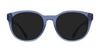 Shiny Transparent Blue Emporio Armani EA3207 Oval Glasses - Sun