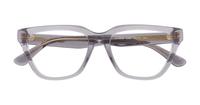 Shiny Transparent Grey Emporio Armani EA3208 Cat-eye Glasses - Flat-lay