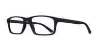 Matte Black Emporio Armani EA3213 Rectangle Glasses - Angle
