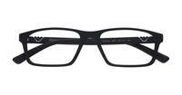 Matte Black Emporio Armani EA3213 Rectangle Glasses - Flat-lay
