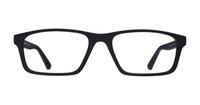 Matte Black Emporio Armani EA3213 Rectangle Glasses - Front