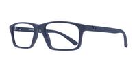 Matte Blue Emporio Armani EA3213 Rectangle Glasses - Angle