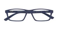 Matte Blue Emporio Armani EA3213 Rectangle Glasses - Flat-lay