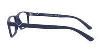 Matte Blue Emporio Armani EA3213 Rectangle Glasses - Side