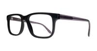 Black Emporio Armani EA3218 Rectangle Glasses - Angle