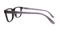 Black Emporio Armani EA3218 Rectangle Glasses - Side