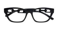 Shiny Black Emporio Armani EA3223U Cat-eye Glasses - Flat-lay