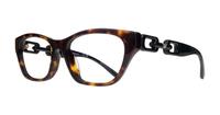 Shiny Havana Emporio Armani EA3223U Cat-eye Glasses - Angle