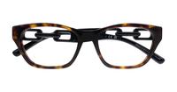Shiny Havana Emporio Armani EA3223U Cat-eye Glasses - Flat-lay