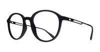 Matte Black Emporio Armani EA3225-52 Round Glasses - Angle