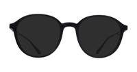 Matte Black Emporio Armani EA3225-52 Round Glasses - Sun
