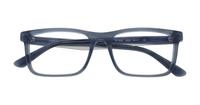 Shiny Blue / Top Smoke Emporio Armani EA3227 Oval Glasses - Flat-lay