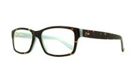 Tortoise / Blue fila 8988 Rectangle Glasses - Angle