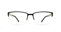 Matt Black fila 9760 Rectangle Glasses - Front