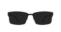 Matt Black fila 9760 Rectangle Glasses - Sun