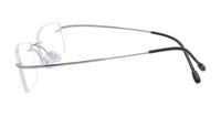 Gunmetal Finelight Chronicle Rectangle Glasses - Side