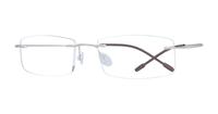 Silver Finelight Chronicle Rectangle Glasses - Angle