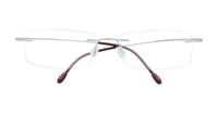 Silver Finelight Chronicle Rectangle Glasses - Flat-lay