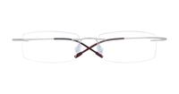 Silver Finelight Chronicle Rectangle Glasses - Front