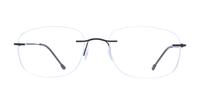 Black Finelight Clover Square Glasses - Front