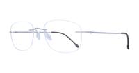 Silver Finelight Clover Square Glasses - Angle
