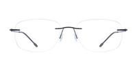 Black Finelight Element Oval Glasses - Front