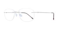 Silver Finelight Element Oval Glasses - Angle