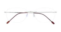Silver Finelight Element Oval Glasses - Flat-lay
