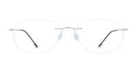 Silver Finelight Element Oval Glasses - Front
