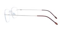 Silver Finelight Element Oval Glasses - Side