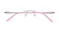 Lighter Lilac Finelight Felicia Rectangle Glasses - Flat-lay