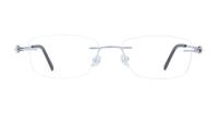 Silver Finelight Felicia Rectangle Glasses - Front
