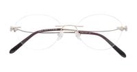 Gold Finelight Felicity Oval Glasses - Flat-lay
