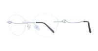 Silver Finelight Felicity Oval Glasses - Angle