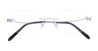Silver Finelight Felicity Oval Glasses - Flat-lay
