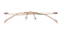 Bronze/Gold Finelight Fran Rectangle Glasses - Flat-lay