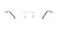 Silver Finelight Fran Rectangle Glasses - Front