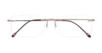 Bronze Finelight Guardian Rectangle Glasses - Flat-lay