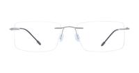 Gunmetal Finelight Guardian Rectangle Glasses - Front