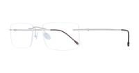 Silver Finelight Guardian Rectangle Glasses - Angle