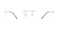 Silver Finelight Guardian Rectangle Glasses - Front