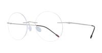 Silver Finelight Halo Round Glasses - Angle