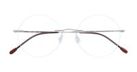 Silver Finelight Halo Round Glasses - Flat-lay