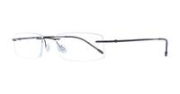 Black Finelight Imperial Rectangle Glasses - Angle