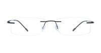 Black Finelight Imperial Rectangle Glasses - Front