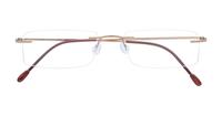Bronze Finelight Imperial Rectangle Glasses - Flat-lay